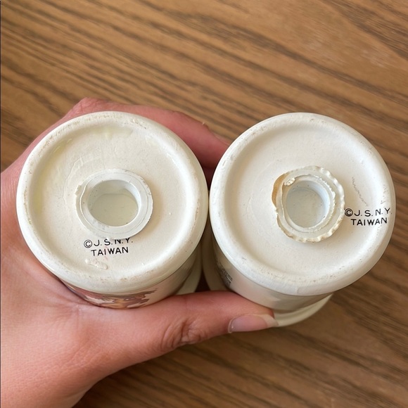 Vintage J.S.N.Y Taiwan Hummel Style Ceramic Spice Jars Onion Basil Children - Picture 6 of 6
